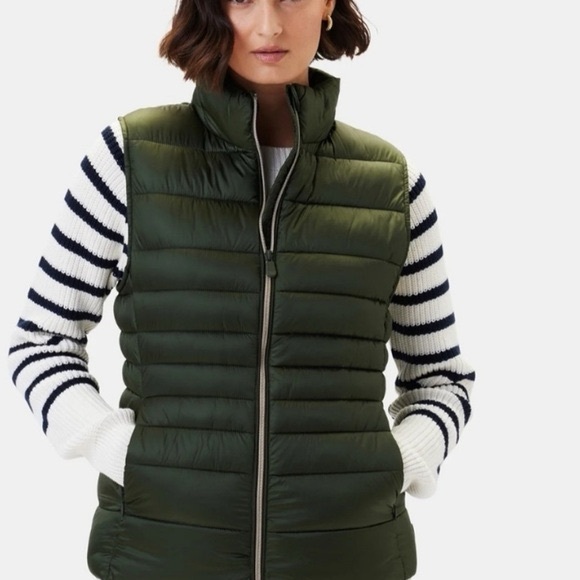 NWT Save the Duck Lynn olive green Plumtech synthetic down vest sz 0 XS - Picture 1 of 5
